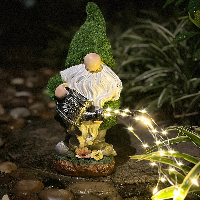 Solar Gnome Garden Statue