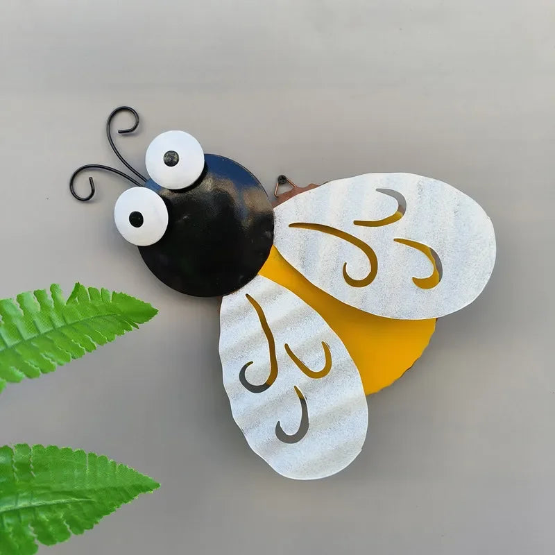 Metal Ladybug Garden Decor