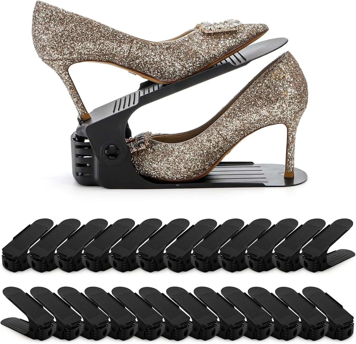Adjustable Shoe Stacker Rack