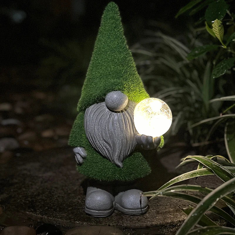 Solar Gnome Garden Statue