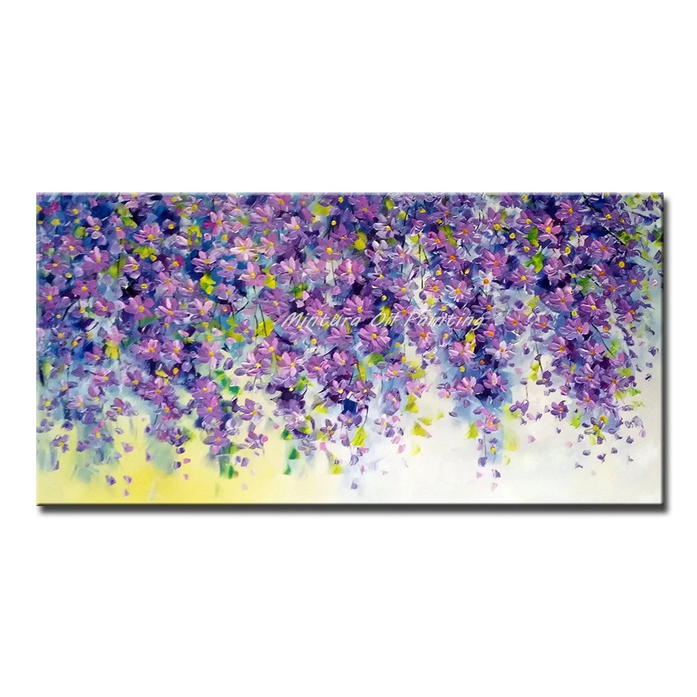 Handmade Floral Knife Canvas Oil Painting