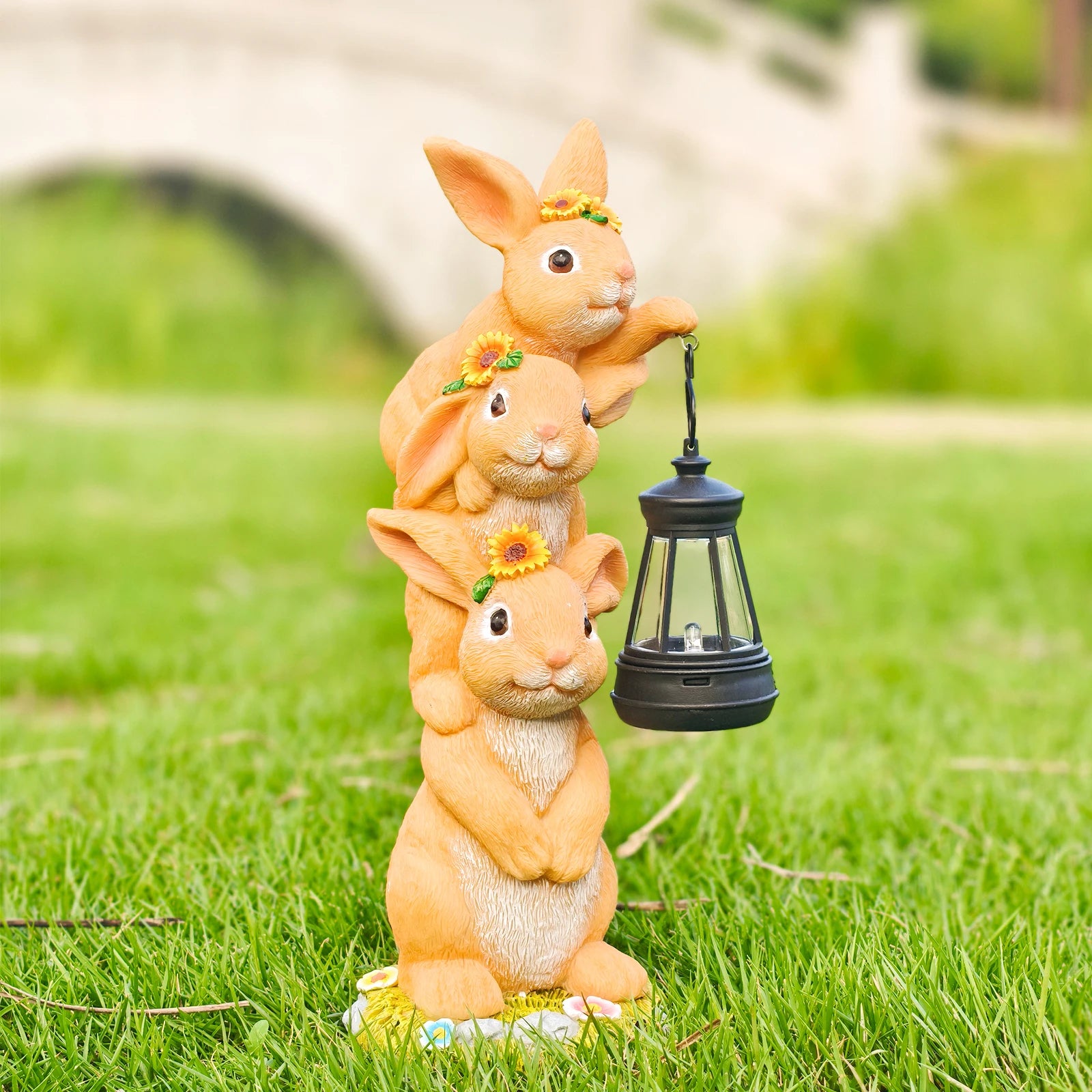 Solar Rabbit Garden Lamp