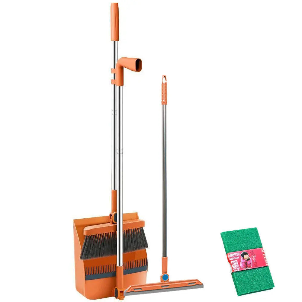 Folding Broom Dustpan Set