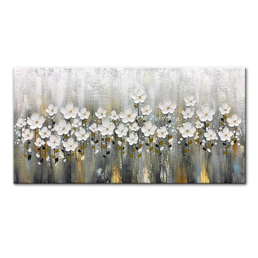 Handmade Floral Knife Canvas Oil Painting
